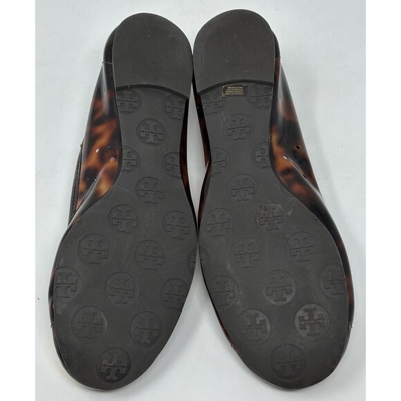 Tory Burch Tortoise Shell Reva Ballet Jelly Flats Women’s 6.5 Patent Leather - Picture 7 of 11